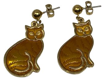 Pair Of Pierced Ear Cat Earrings (63)