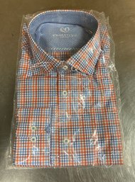 New With Tags Bugatchi Uomo Shaped Fit 17.5 34/35 Dress Shirt