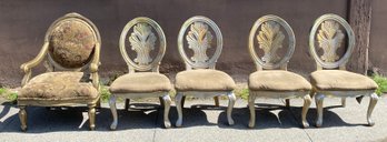 Lot Of 6 Dining Room Chairs Very High Quality Read Details Pictures Of The 6th Chair Have Been Added