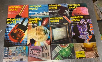 Vintage Wireless World Magazines Jan-Dec 1975 Lot Of 12 Awesome Electronics Info & Ads