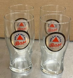 Lot Of 4 Bass Ale Beer Glasses