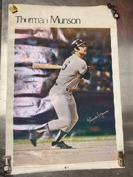 Vintage 1977-78 Thurman Munson New York Yankees 36x24 Poster