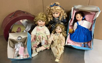 Lot Of 6 Porcelain Dolls (Wizard Of Oz Dorothy)
