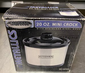 New Kitchen Selectives Metallics 20 Oz Mini Crock Pot Nib