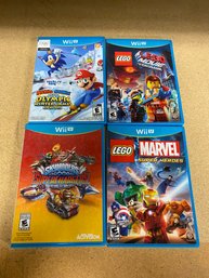 Lot Of 4 Nintendo Wii U Games All Discs Excellent Shape Mario Sonic Marvel Lego