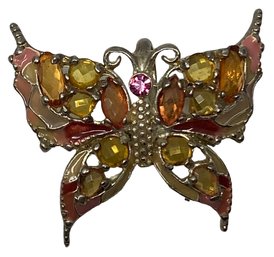 Butteryfly Rhinestone Pin Brooch (also Can Be Used As A Pendant (88)