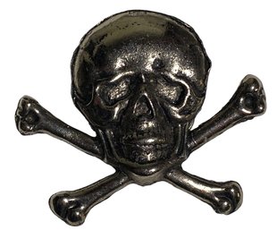 Heavy Skull & Crossbones Pin (218)