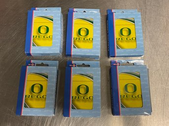 Oregon Ducks Brand New Sealed Lot Of 6 Decks Of Hunter Playing Cards