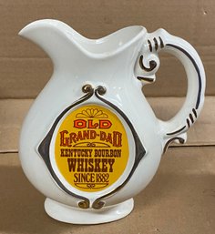 Large Old Grand Dad Kentucky Bourbon Whiskey Alcohol Liquor Advertising Pitcher