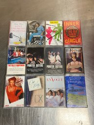 Lot Of 12 Cassettes Pointer Sisters Isley Brithers Inner Circle