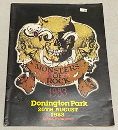 Monsters Of Rock Donnington Park August 20th Tour Souvenir Program Vintage 1983