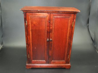 Small Wood Wardrobe - Doll Clothing Furniture Or Jewelry/trinket Box - 14.5' Tall By 11.25' Wide
