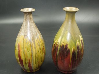 Pair Of Beautiful 8.5' Tall Vases