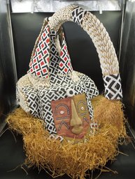 Large African Tribal Ceremonial Fertility Headdress / Mask / Hat - 29'x32'x22'