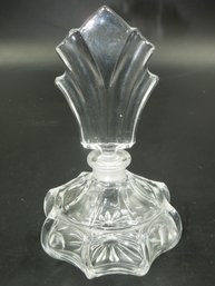 Very Nice Vintage 7' Tall Lead Crystal Quality Perfume Glass Bottle