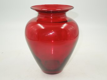 8.25' Red Glass Vase