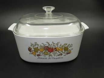 Vintage Corning Ware L'echalote La Marjolaine 5-liter Cassorole Baking Dish With Lid - A-5-B