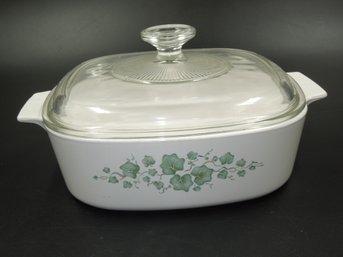 Vintage Corning Ware Callaway Green Ivy Casserole Baking Dish With Lid - A-2-B