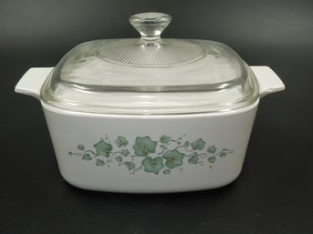 Vintage Corning Ware Callaway Green Ivy Casserole Baking Dish With Lid - A-1.5-B