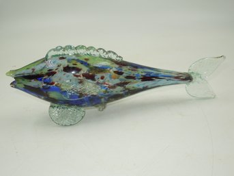 Fish Shaped Glass Art - 12' Long 4.25' Tall