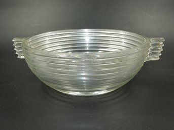 Vintage Anchor Hocking Manhattan Depression Glass Bowl - 9' Diameter