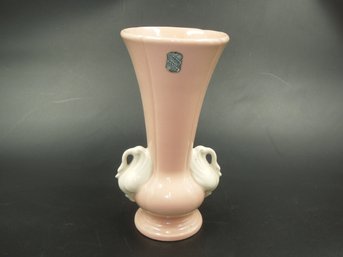 Vintage Pink Chadwick China Swan Vase - 8.5' Tall