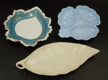 Lot Of Flower / Leaf Shaped Candy Dishes (Lenox, Victoria Carlsbad)