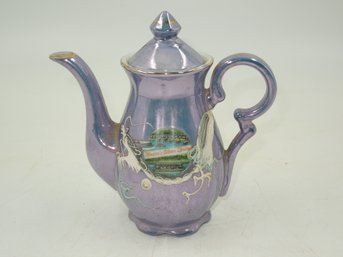6.75' Tall Porcelain Tea Pot With Lid - Florida's Silver Spring Themed