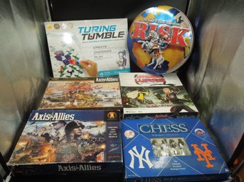 Lot Of Board Games (Risk, Turing Tumble, Axis & Allies, Chess And Sedition Wars)