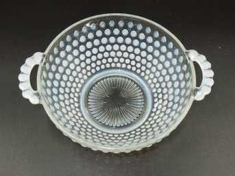Vintage White Hobnail Glass Candy Dish / Bowl - 5.75' Diameter