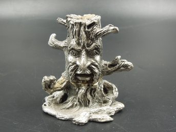 Pretty Cool - Heavy - Quality - Pewter Scary Tree Shaped Incense Cone Burner