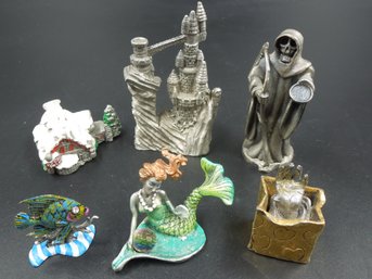 Pewter Figures (castle, Mermaid, Grim Reaper & More) By Ricker, Spoontiques, Pewter Image