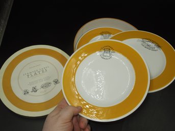Set Of 4 New Williams Sonoma Stamped Label 9' Plates Assiettes