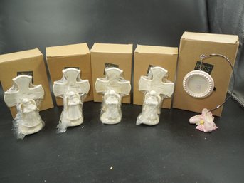 Lot Of Russ Stoneware First Communion Boy/girl Figures & More