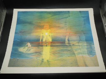 Lot Of 15 Lithographs - Nude Female Beach Scene - 29'x22'