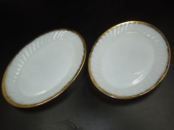 Pair Of Vintage Fire-King Oven Ware Oval Serving Dishes - 12'x9' Each