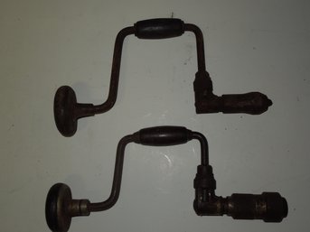 Pair Of Vintage Hand Drill - Tools