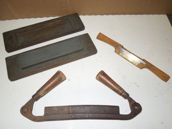 Vintage Wood Working Tools & Sharpening Stone