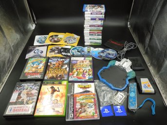 Playstation PS1 PS2 Sega Genesis Xbox/260 & Atari Video Game Lot, Nintendo DS/Vita Empty Cases & More