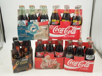 Lot Of Vintage Coca Cola / Coke 8oz Glass Bottles / Six & Four Packs