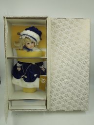 New In Original Box 16' Vintage Franklin Heirloom Margaret Lynn Porcelain Doll