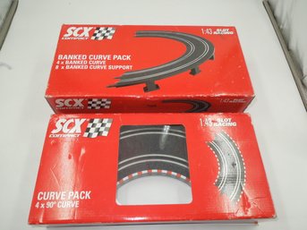 SCX Compact Slot Car Racing Curve Pack And Banked Curve Pack