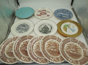 Mixed Lot Of Vintage Dinner Sized Plates & Collector Plates