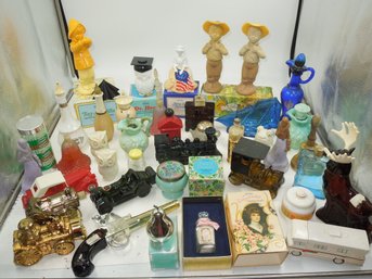 Large Vintage Collection Of Avon Cologne Bottles & More