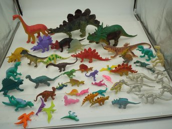 Large Lot Of Dinosaur Toy Action Figures
