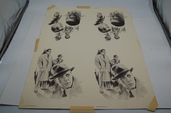 1975 Glen Fortune Banse Sketch Art Uncut Lithograph - 26'x20'