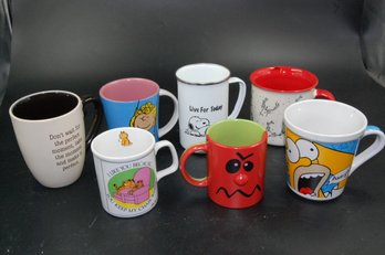 Cool Lot Of Coffee Mugs - Simpsons, Garfield, Peanuts, Snoopy & More