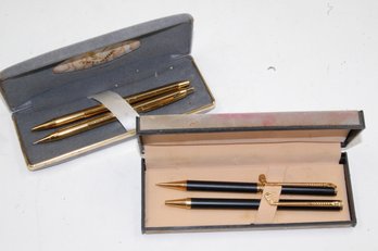Centennial Gold Tone Pen & Pencil Set & Golf Club Clip Pen & Pencil Set