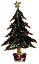 Brooch Pin Enamel Christmas Tree Holiday (88)