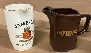 Jameson And Imperial Whiskey Alcohol Liquor Advertising Pitcher